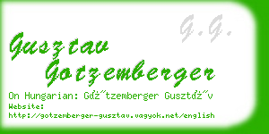 gusztav gotzemberger business card